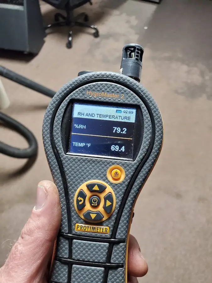 Moisture meter humidity assessment for Fire & Smoke Damage Restoration in Victor